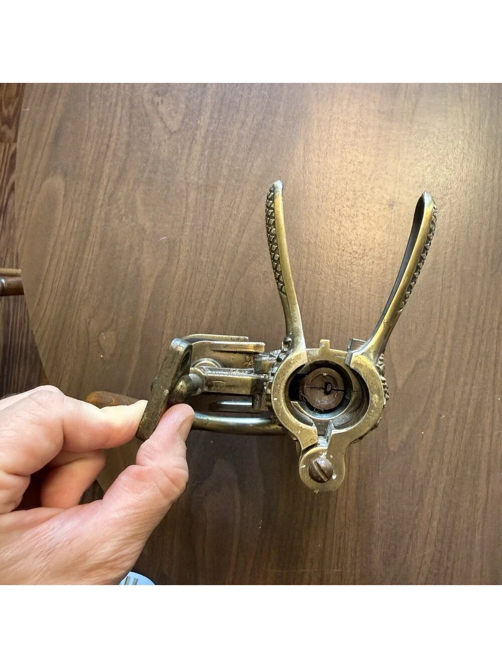 Rogar Estate Table Mount Wine Opener w/Grape Detail in Antique Bronze
